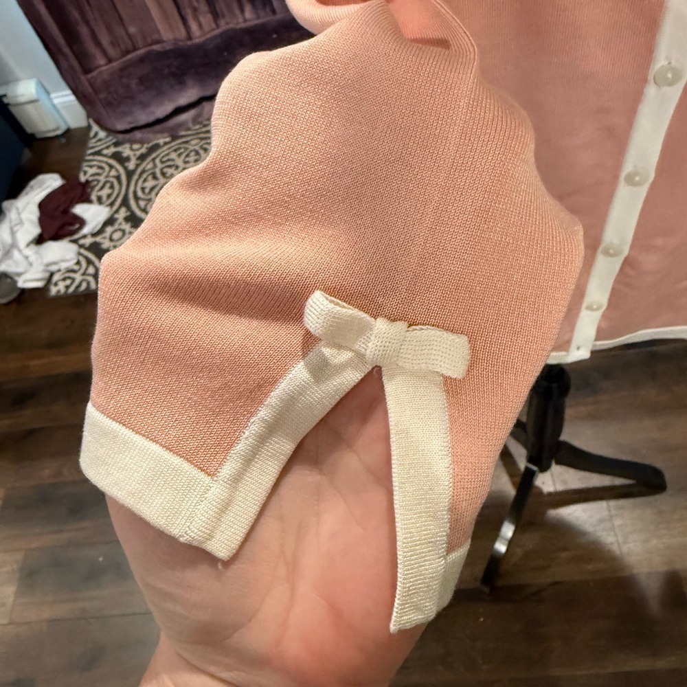 Silk Pendleton Peach Button Down Long Sleeve Shir… - image 3